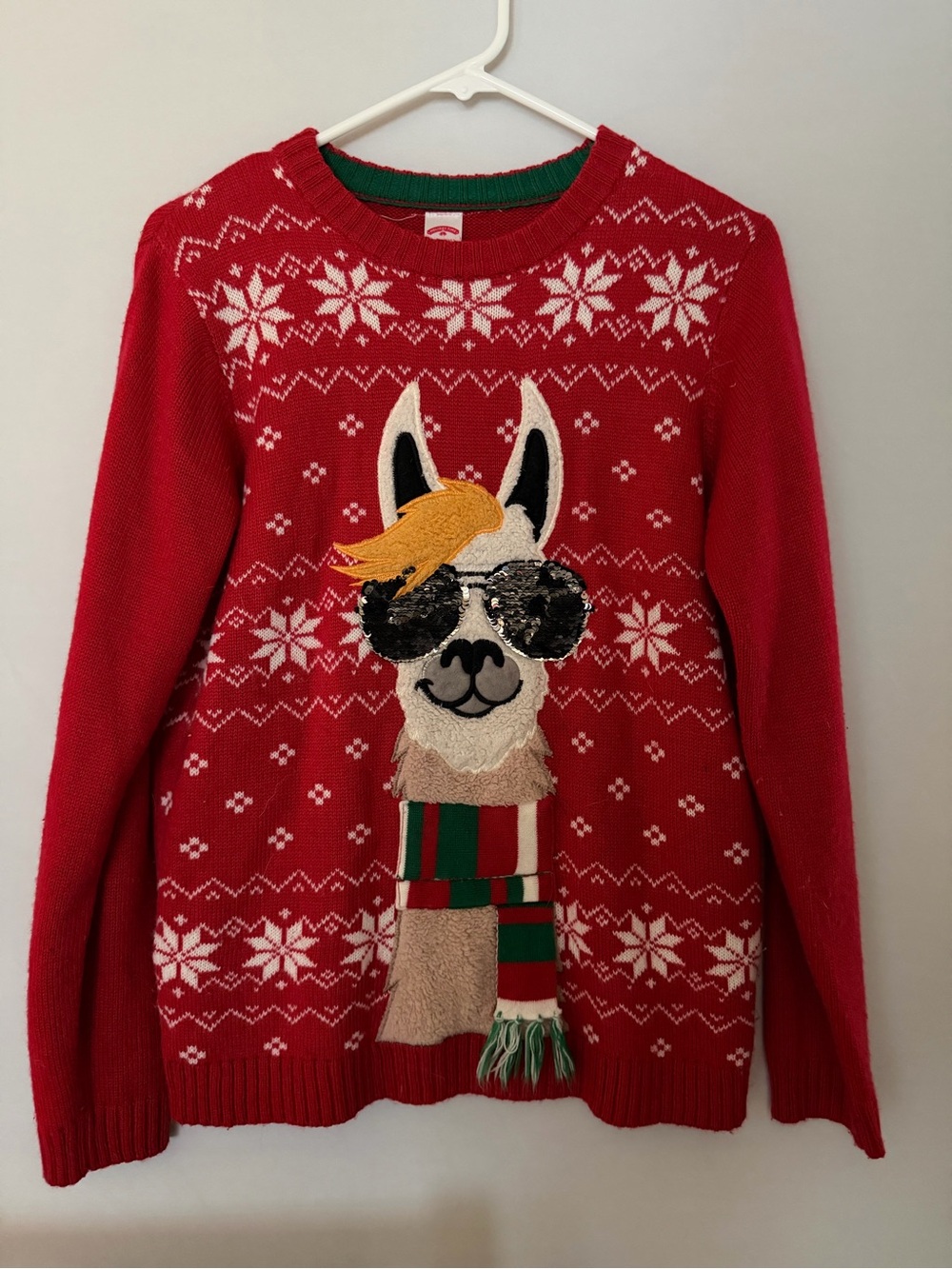 Holiday Time Ugly Holiday Llama Sweater XL 14/16